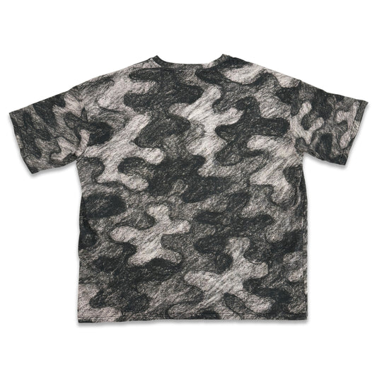 Suture Studios Charcoal Camouflage All Over Graphic Oversized T-shirt