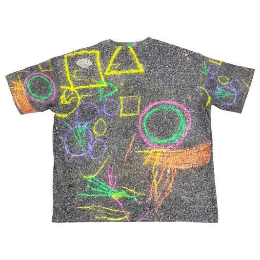 Suture Studios Pavement Chalk Drawing All Over Graphic Pattern Oversized T-shirt