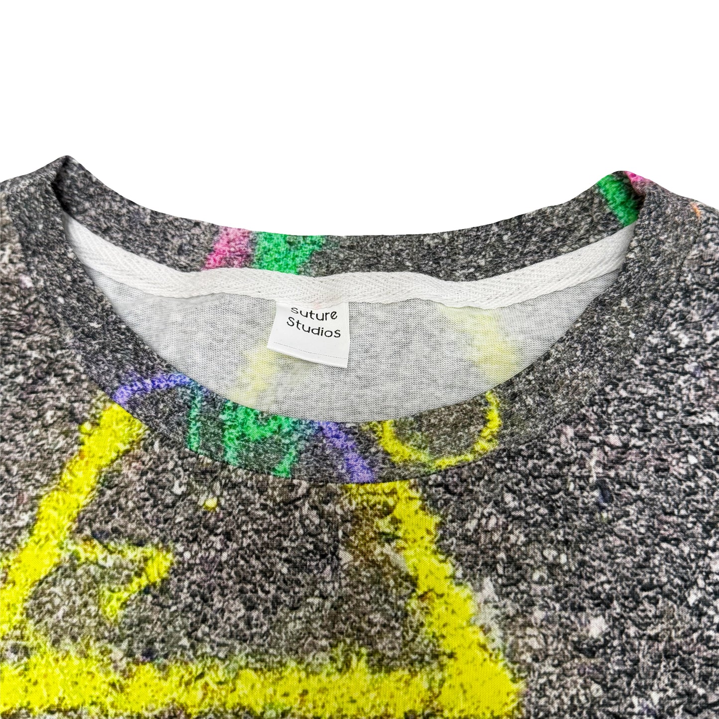 Suture Studios Pavement Chalk Drawing All Over Graphic Pattern Oversized T-shirt