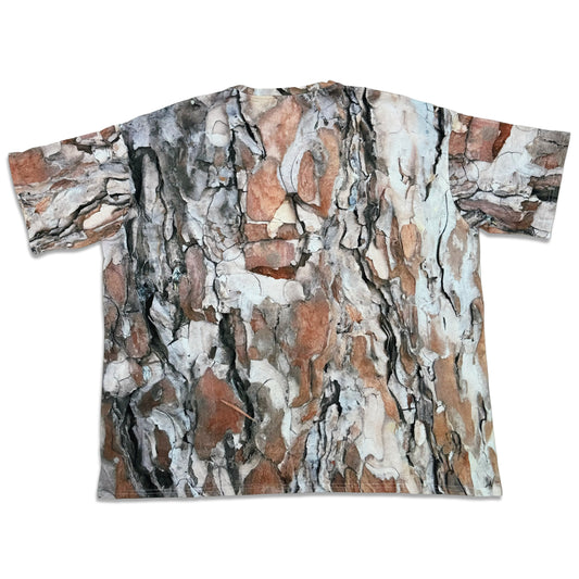 Suture Studios Pine Tree Bark Camouflage All Over Graphic Pattern Oversized T-shirt
