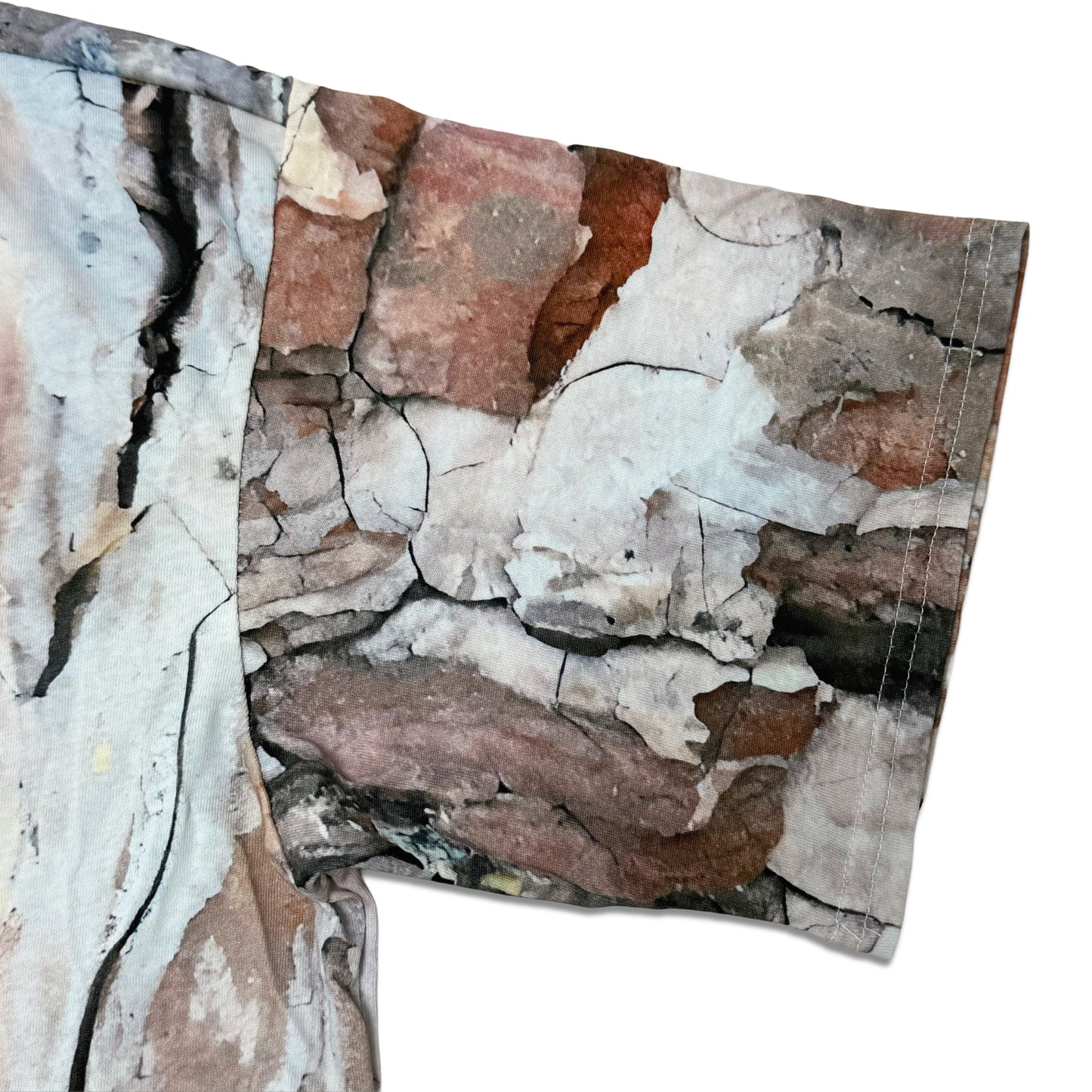 Suture Studios Pine Tree Bark Camouflage All Over Graphic Pattern Oversized T-shirt