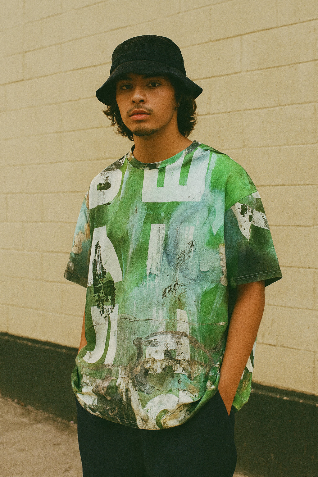 Suture Studios Grunge Graffiti Art All Over Graphic Pattern Oversized T-shirt