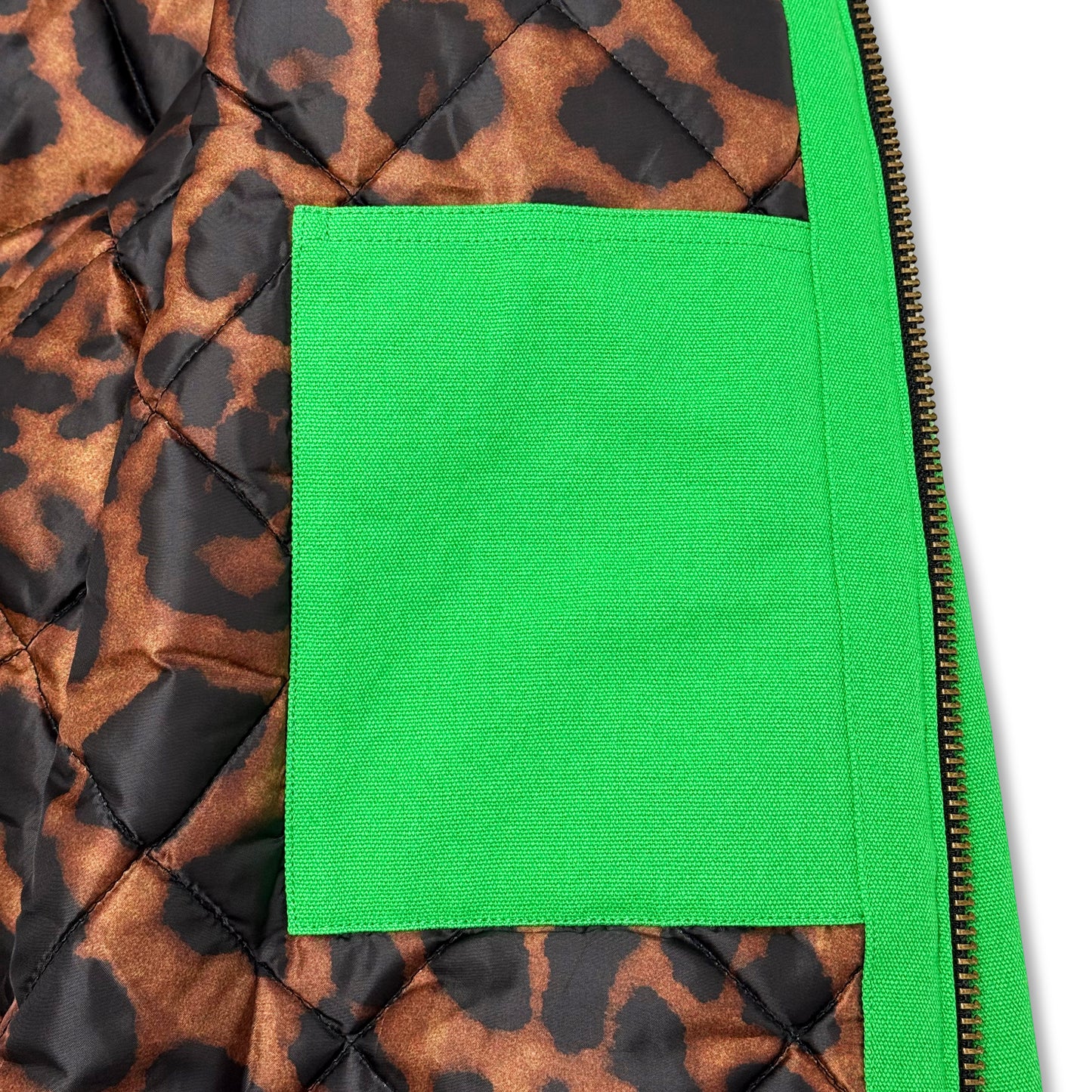 Suture Studios 12oz. Canvas Hooded Work Jacket Green Leopard