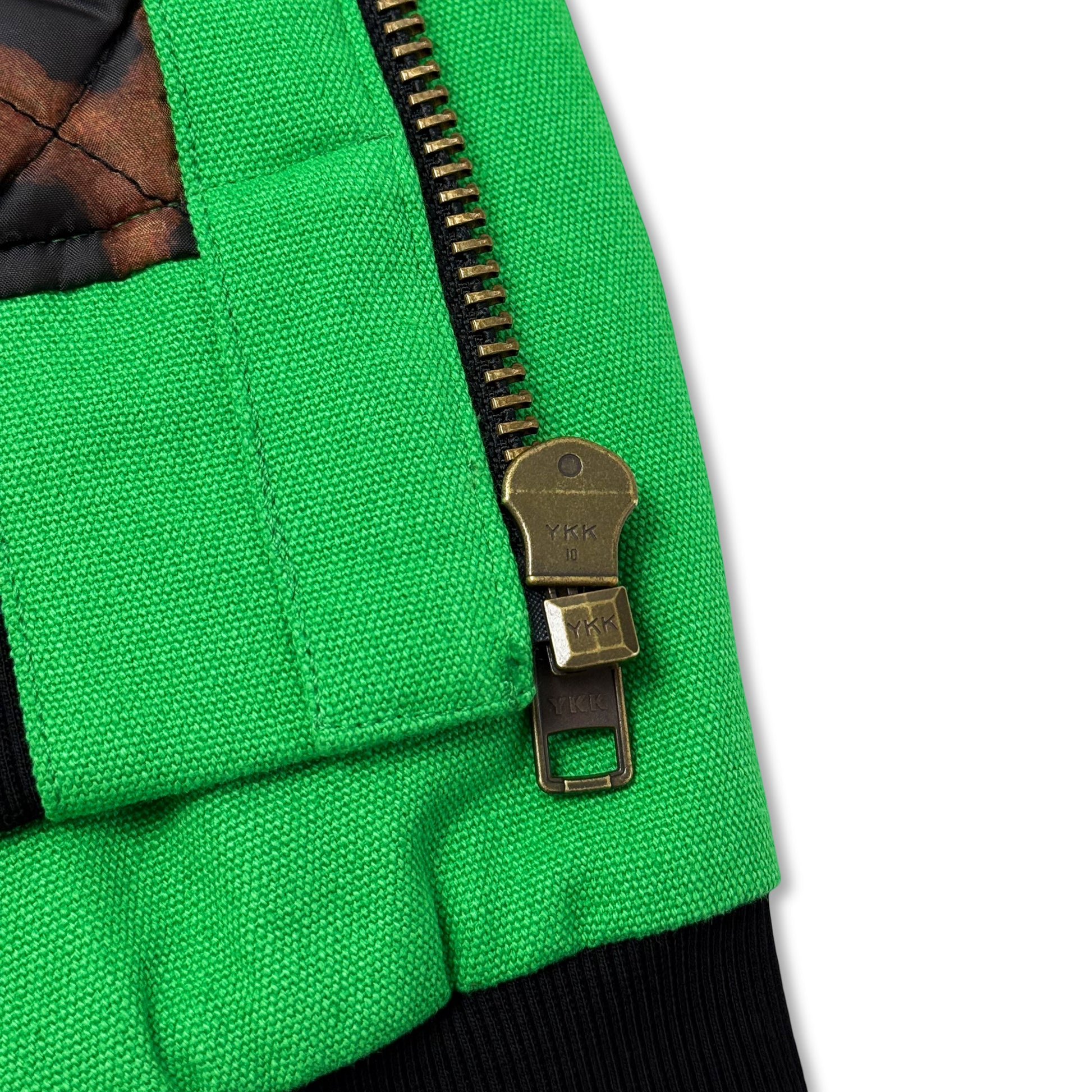 Suture Studios 12oz. Canvas Hooded Work Jacket Green Leopard