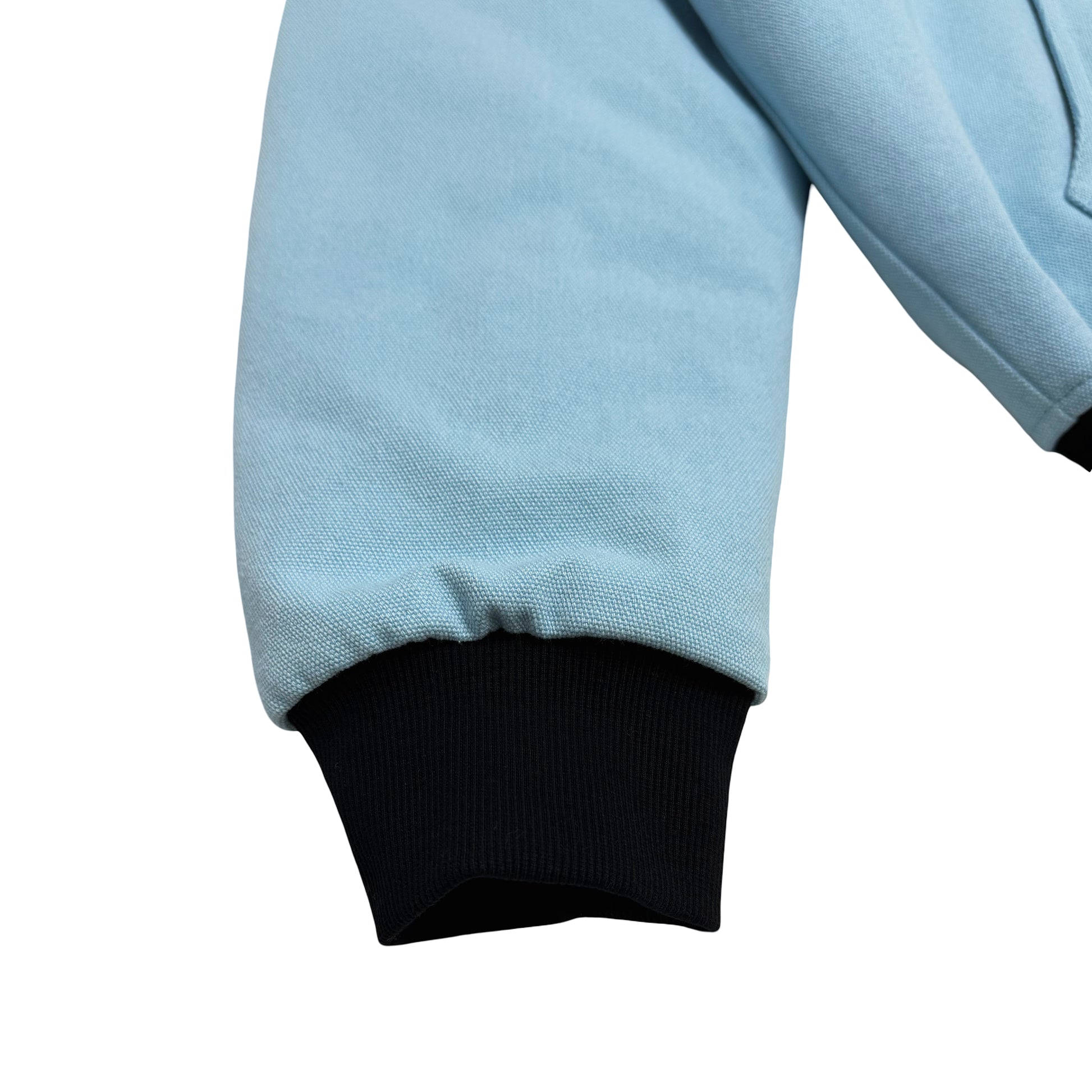 Suture Studios 16oz. Canvas Hooded Work Jacket Light Blue Leopard