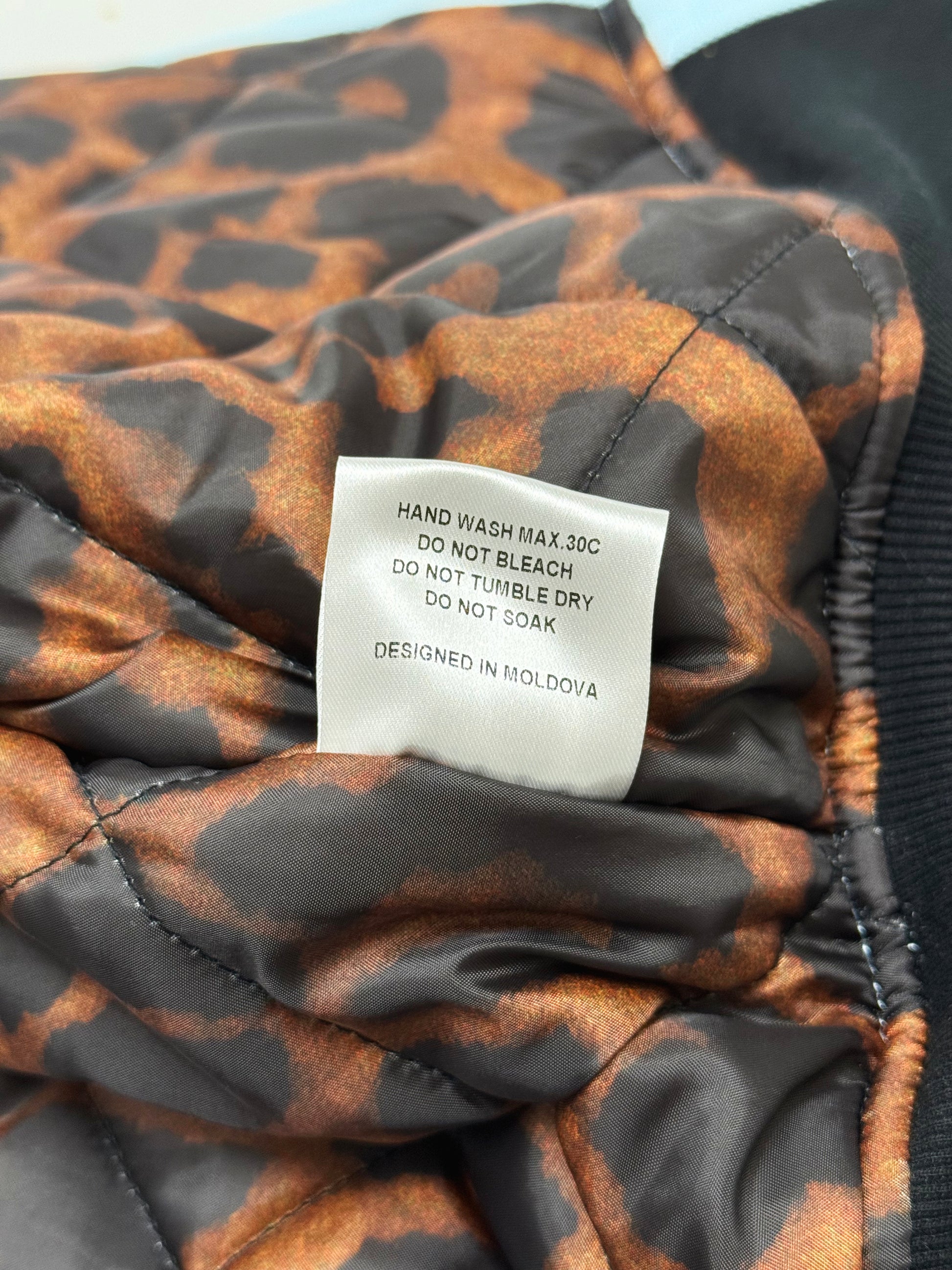 Suture Studios 16oz. Canvas Hooded Work Jacket Light Blue Leopard