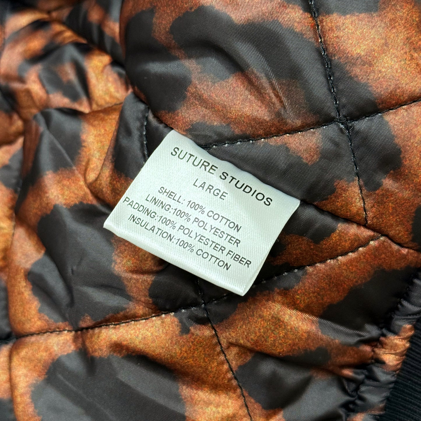 Suture Studios 16oz Canvas Hooded Work Jacket Black Leopard