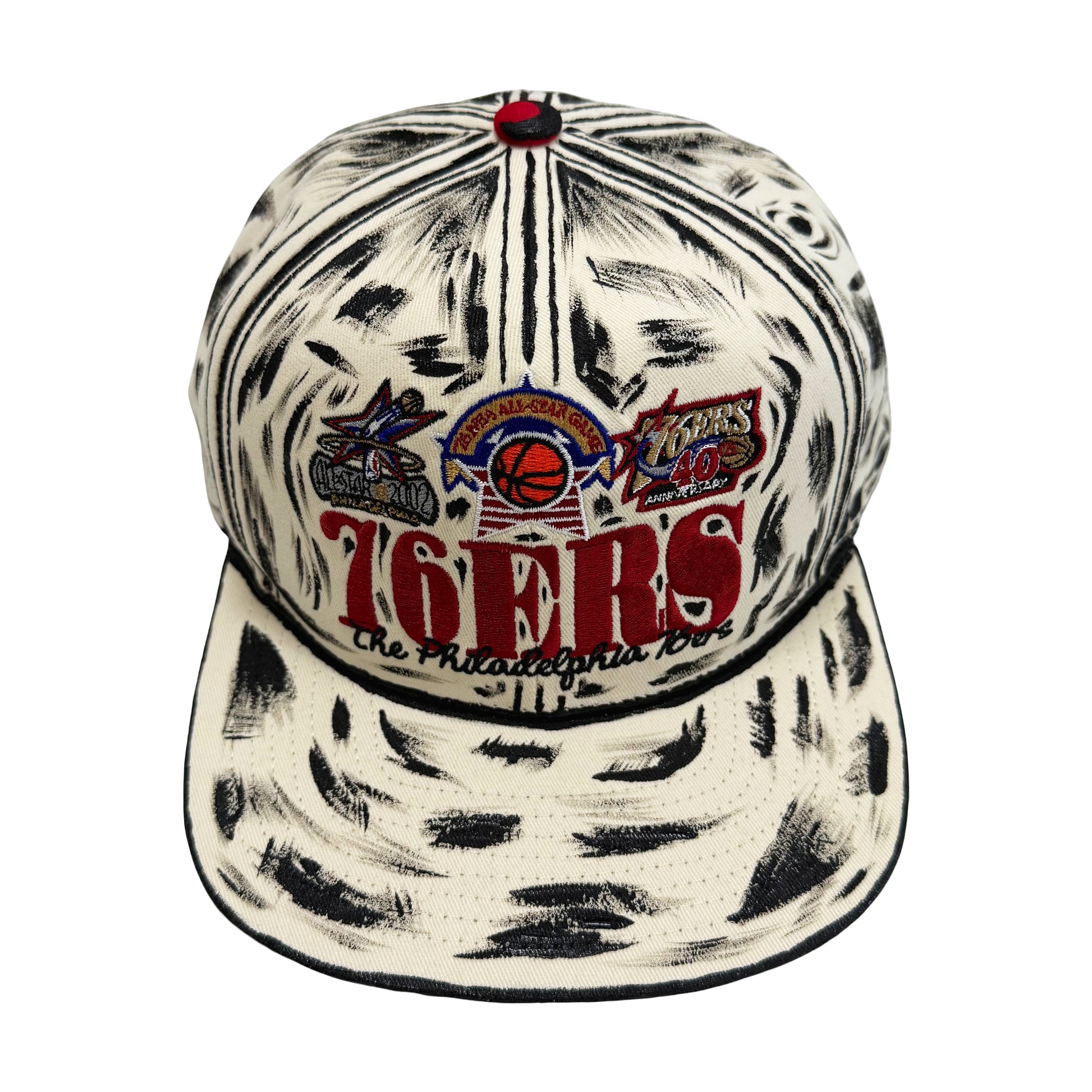 Suture Studios 1 of 1 Hand Painted Philadelphia 76ers 6-Panel Hat