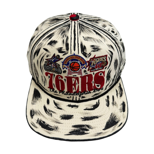 Suture Studios 1 of 1 Hand Painted Philadelphia 76ers 6-Panel Hat
