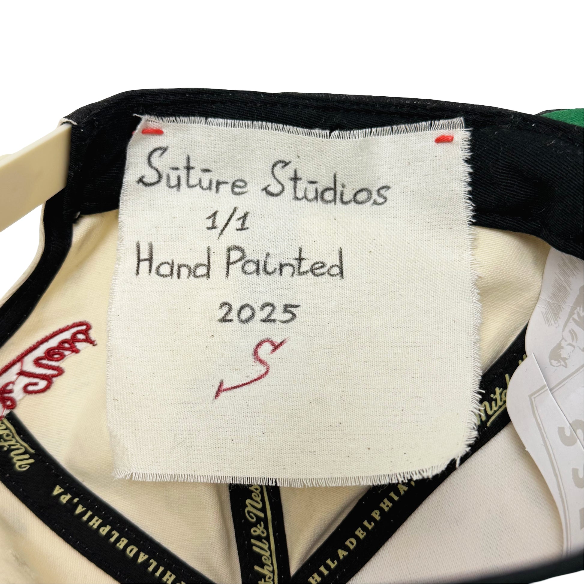 Suture Studios 1 of 1 Hand Painted Philadelphia 76ers 6-Panel Hat