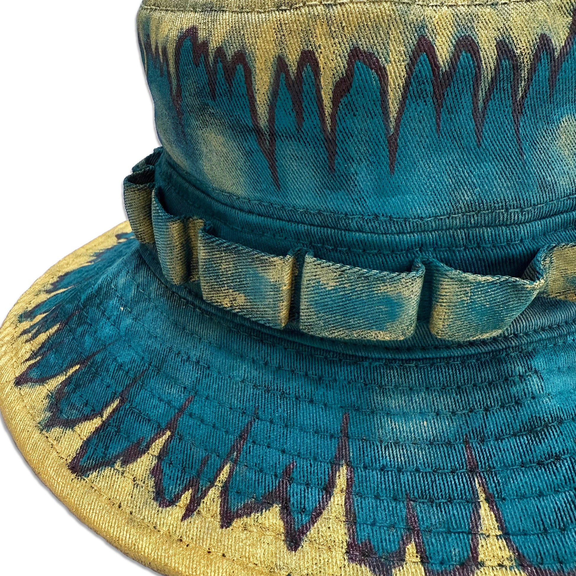 Suture Studios 1 of 1 Oxidized Bronze Hand Painted Boonie Hat