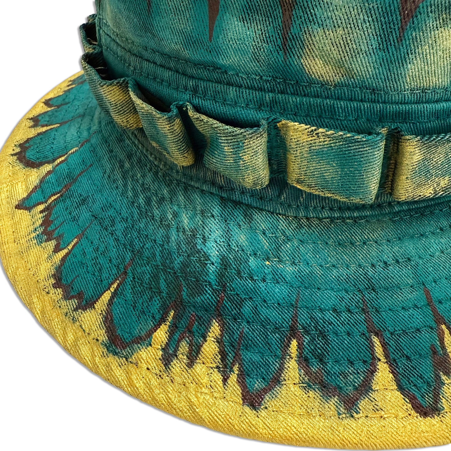 Suture Studios 1 of 1 Oxidized Bronze Hand Painted Boonie Hat
