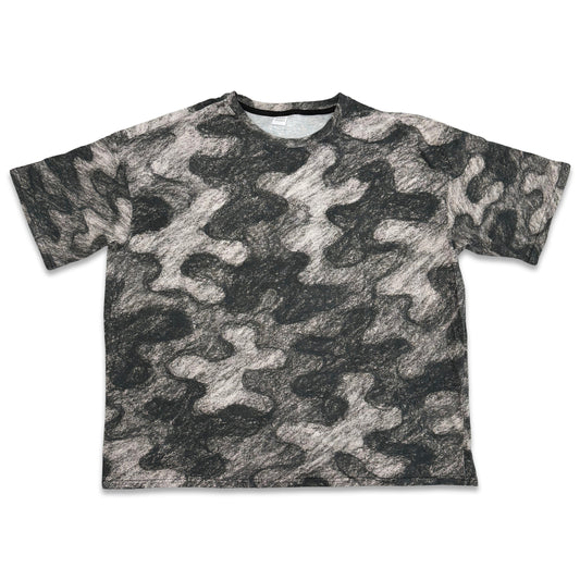 Suture Studios Charcoal Camouflage All Over Graphic Oversized T-shirt