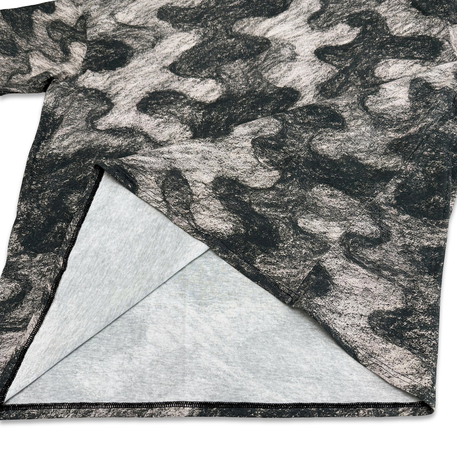 Suture Studios Charcoal Camouflage All Over Graphic Oversized T-shirt