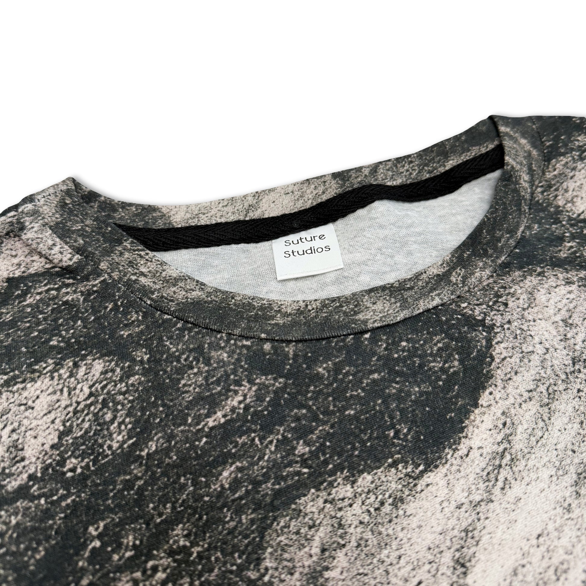 Suture Studios Charcoal Camouflage All Over Graphic Oversized T-shirt