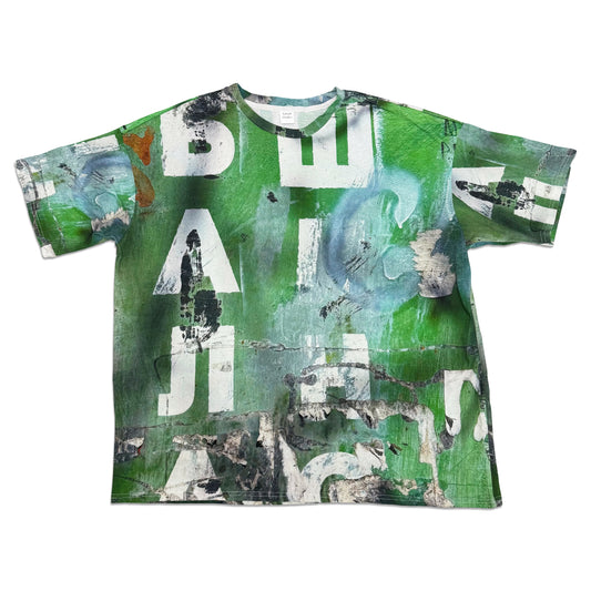 Suture Studios Grunge Graffiti Art All Over Graphic Pattern Oversized T-shirt