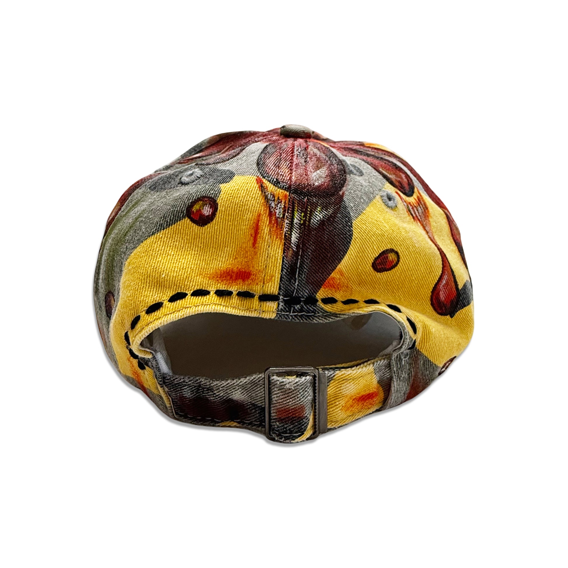 Suture Studios Hand Painted and Embroidered 6-Panel Yellow Camouflage Hat