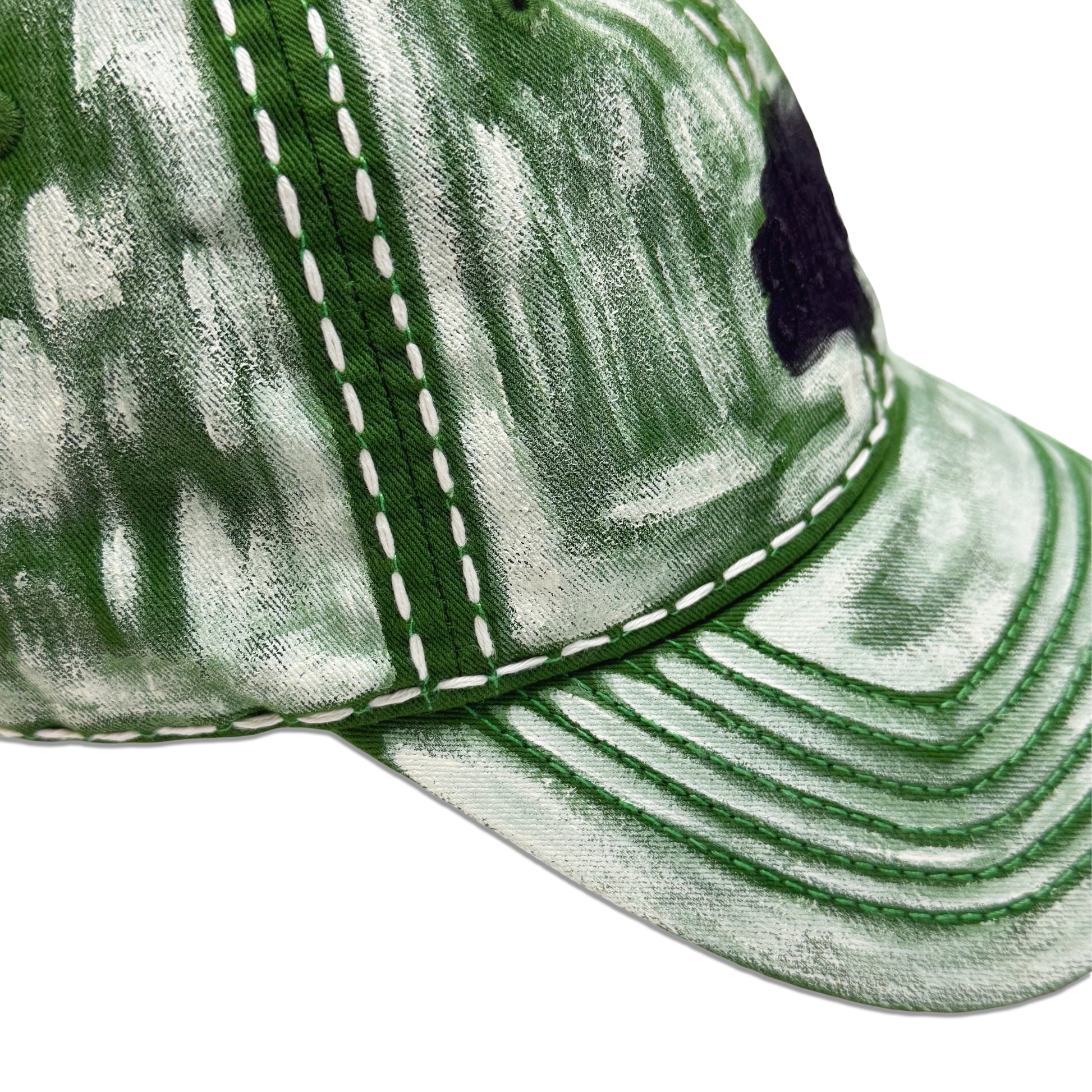 Suture Studios Hand Painted and Embroidered "Black" 6-Panel Hat