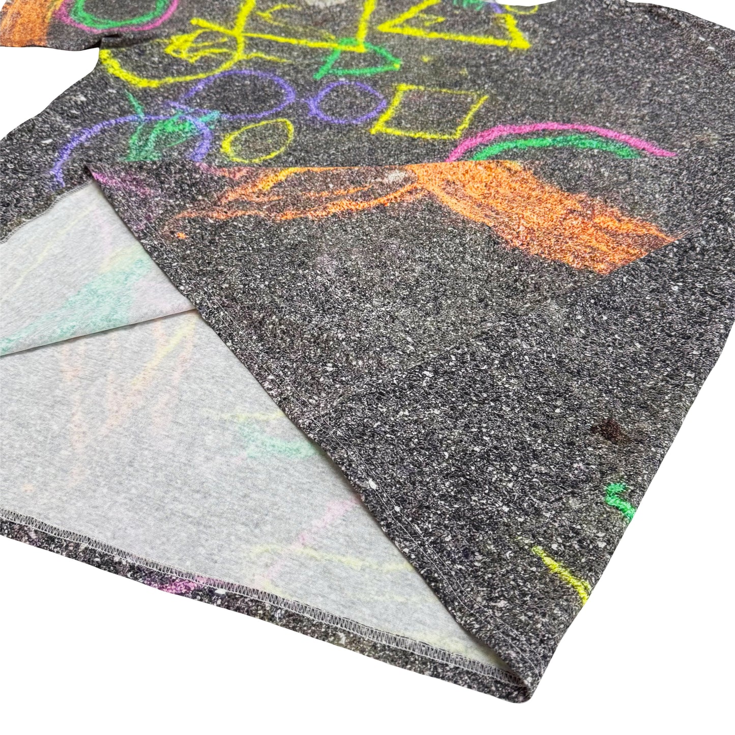Suture Studios Pavement Chalk Drawing All Over Graphic Pattern Oversized T-shirt