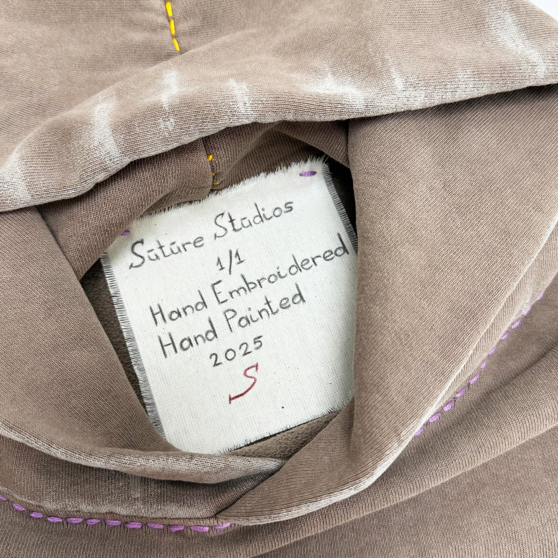 Suture Studios The Aspirer Hand Painted Embroidered Hoodie Extra Large