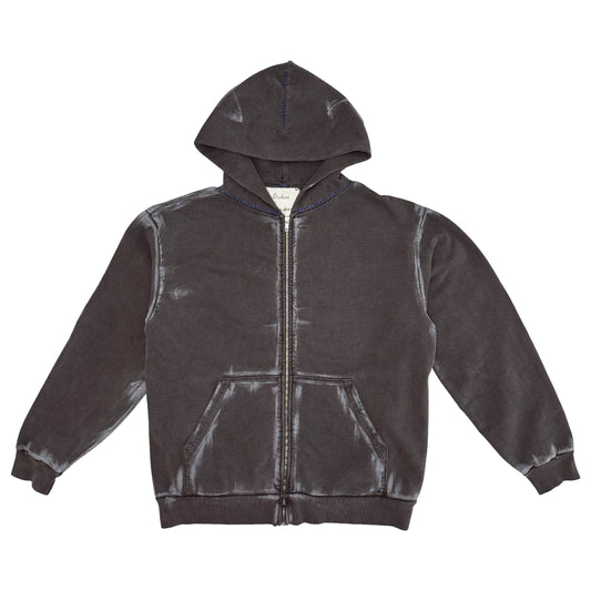 Suture Studios The Loner Hand Painted Embroidered Zip up Hoodie Large