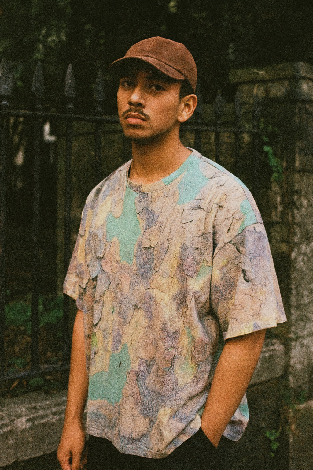 Suture Studios Tree Bark Camouflage All Over Pattern T-shirt